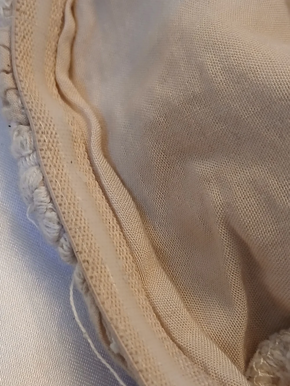 Neutral Eyelet Lace Square-Neck Puff Sleeve Blouse By ASTR THE LABEL